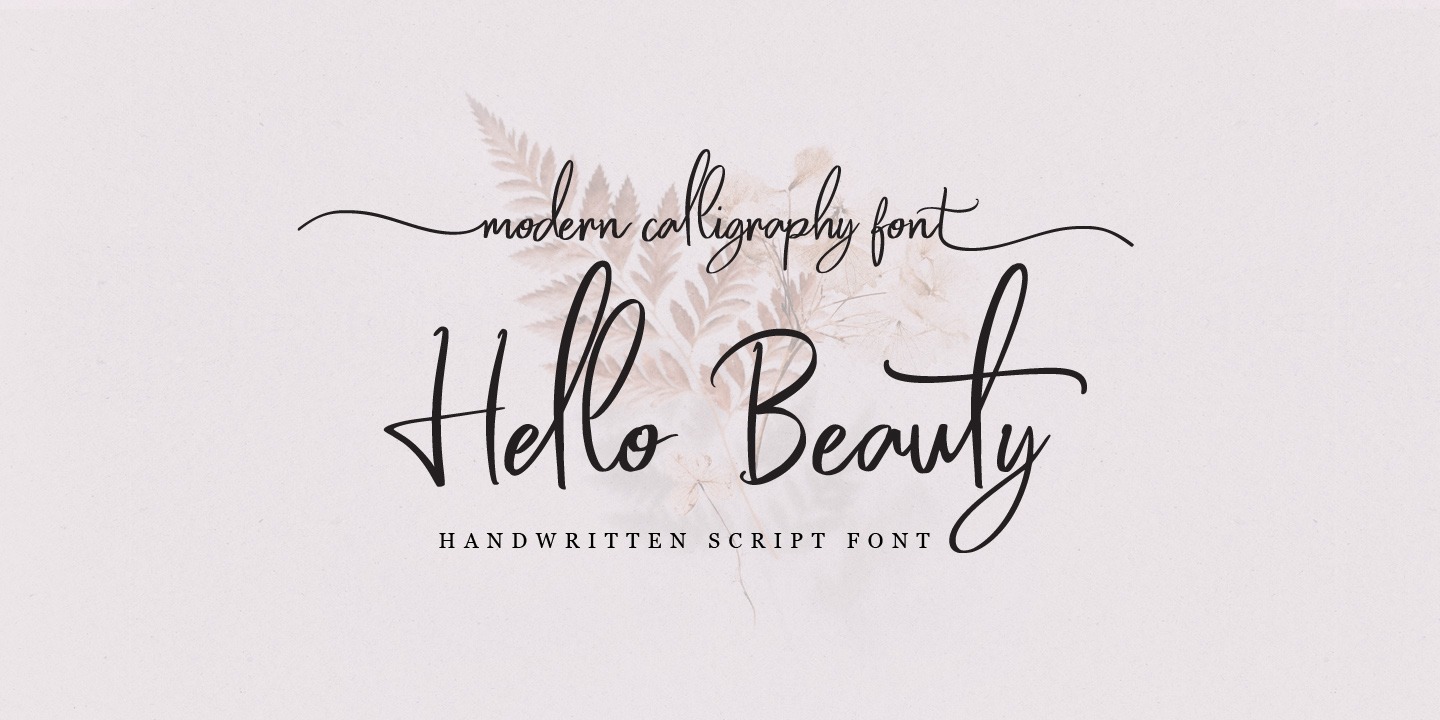 Beispiel einer Hello Beauty-Schriftart